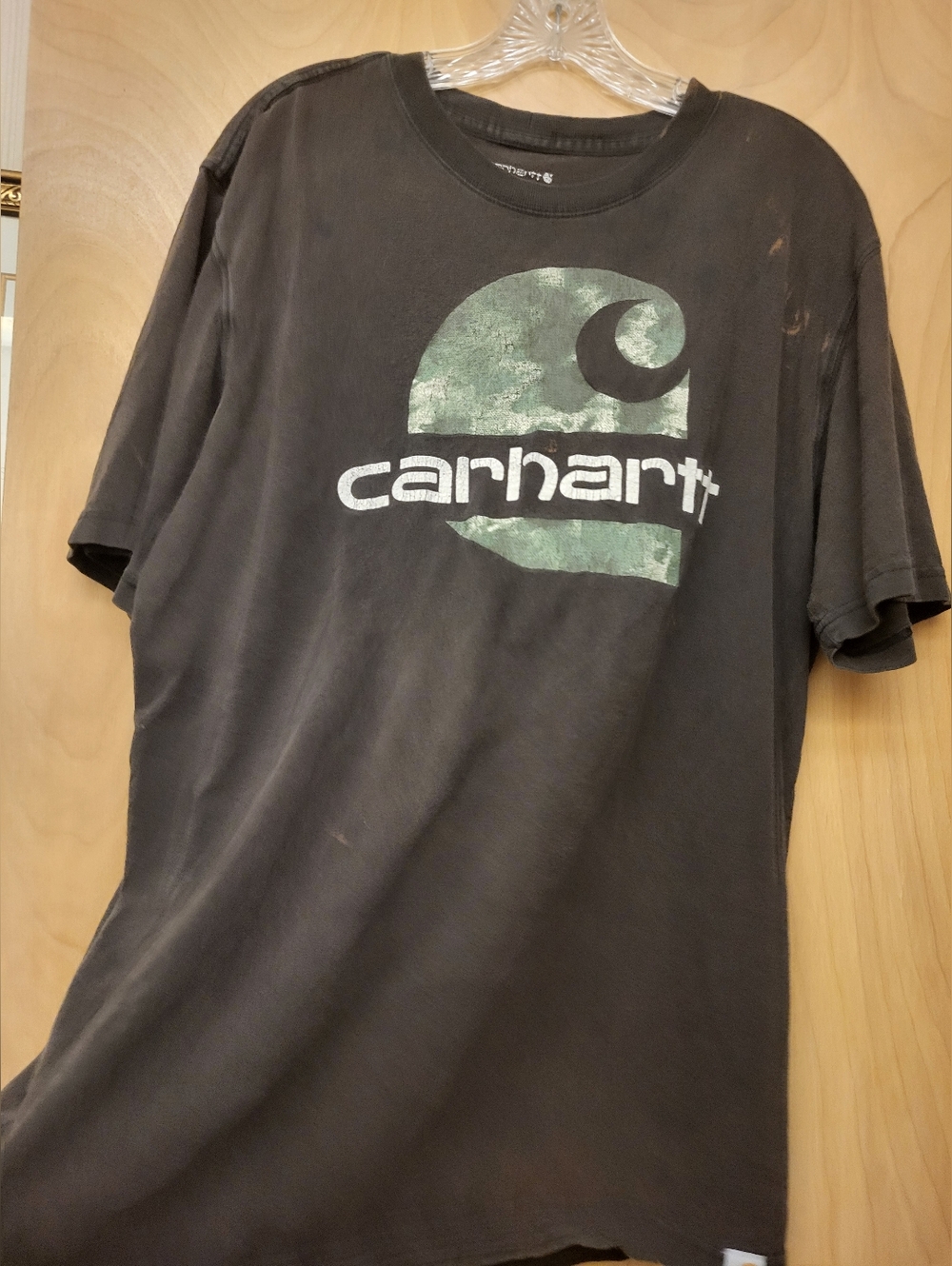 Carhart Brown Distressed Tee Shirt Vintage XL